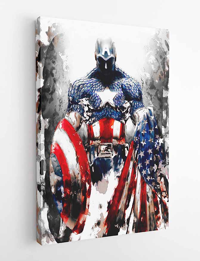 P57 Captain America Canvas Art Prints, T-Shirts, Posters, and Mugs, Cushion Cover Expressive Collection