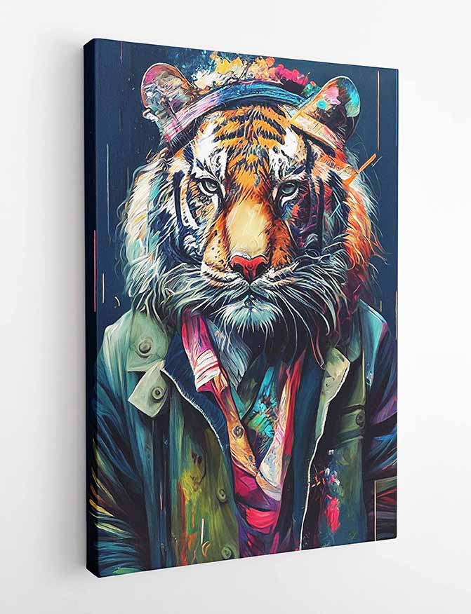 T193 Tiger Canvas Art Prints, T-Shirts, Posters, and Mugs, Cushion Cover Expressive Collection