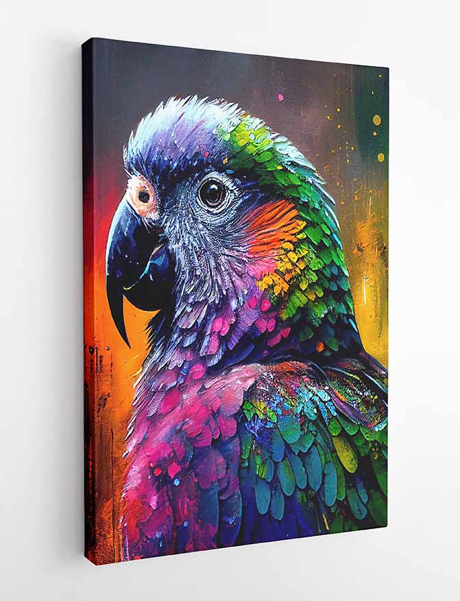 T5 Parrot Canvas Art Prints, T-Shirts, Posters, and Mugs: Expressive Collection