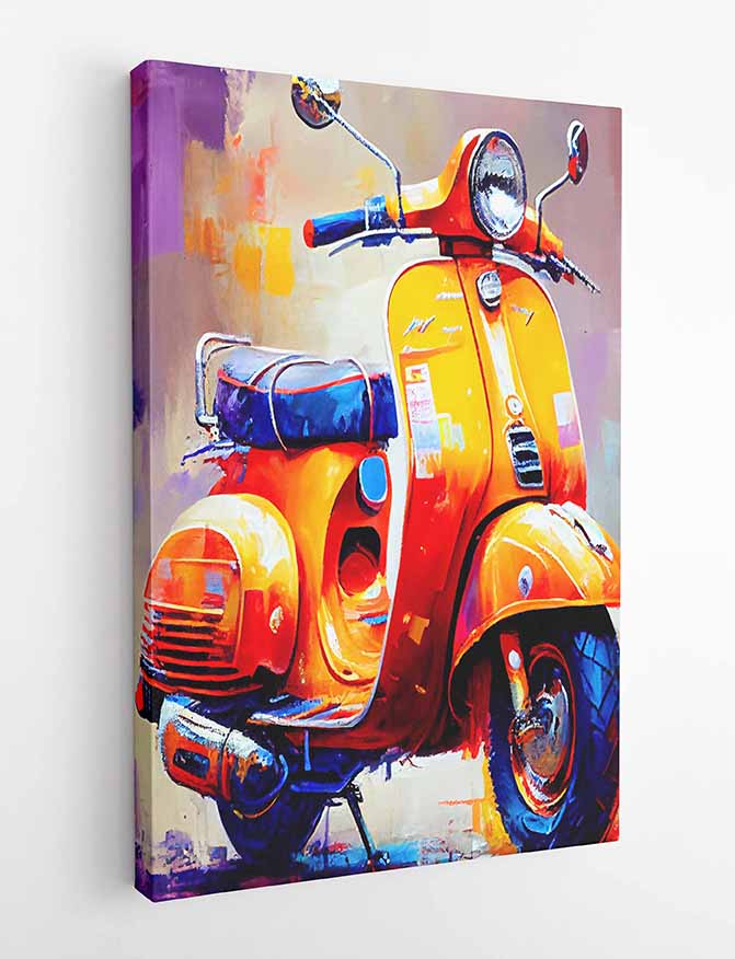 T6 Vespa Scooter Canvas Art Prints, T-Shirts, Posters, and Mugs: Expressive Collection