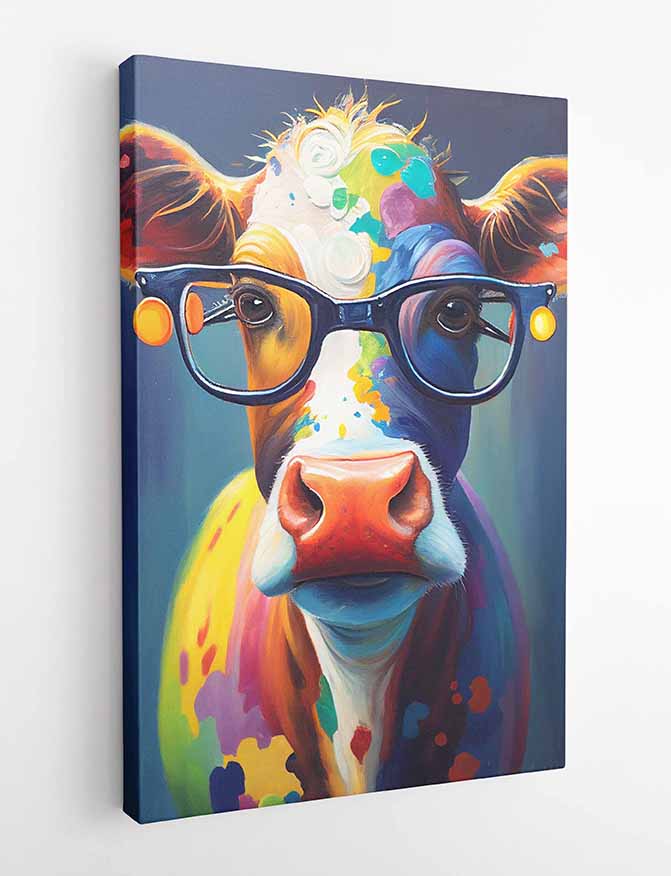 T216 Cow Canvas Art Prints, T-Shirts, Posters, and Mugs, Cushion Cover Expressive Collection