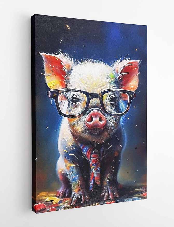 T219 Pig Canvas Art Prints, T-Shirts, Posters, and Mugs, Cushion Cover Expressive Collection