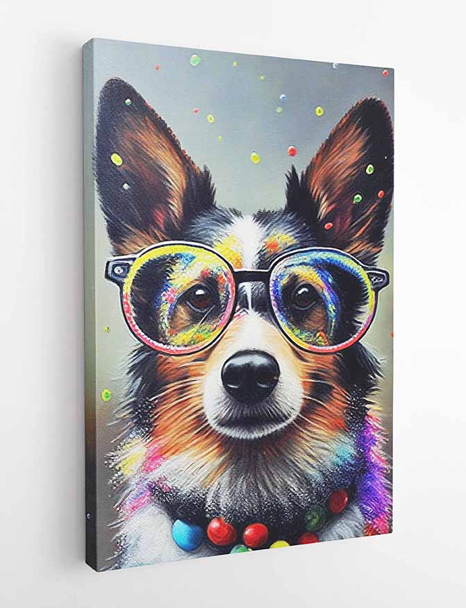 T222 Dog Canvas Art Prints, T-Shirts, Posters, and Mugs, Cushion Cover Expressive Collection