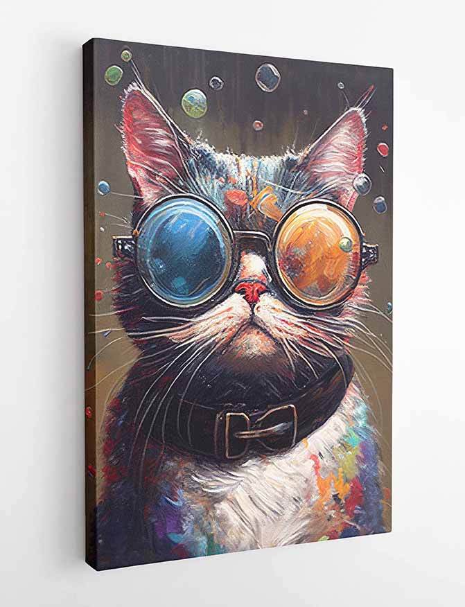 T224 Cat Canvas Art Prints, T-Shirts, Posters, and Mugs, Cushion Cover Expressive Collection