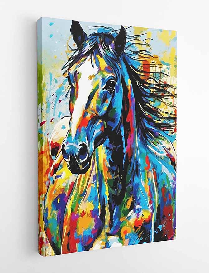 T244 Horse Canvas Art Prints, T-Shirts, Posters, and Mugs, Cushion Cover Expressive Collection