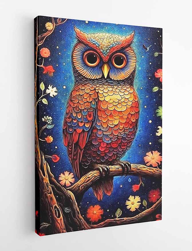 T272 Owl Canvas Art Prints, T-Shirts, Posters, and Mugs, Cushion Cover Expressive Collection