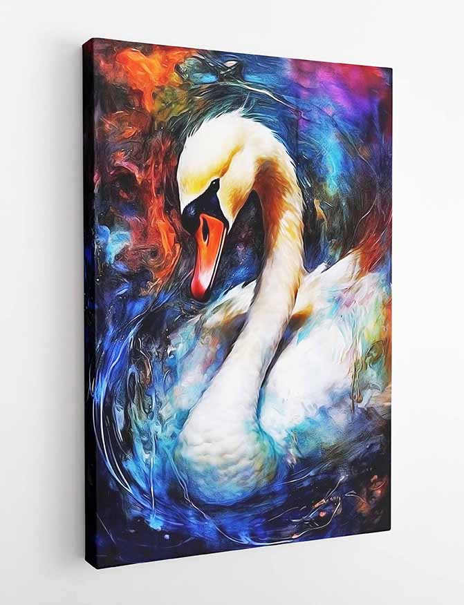 T281 Swan Canvas Art Prints, T-Shirts, Posters, and Mugs, Cushion Cover Expressive Collection