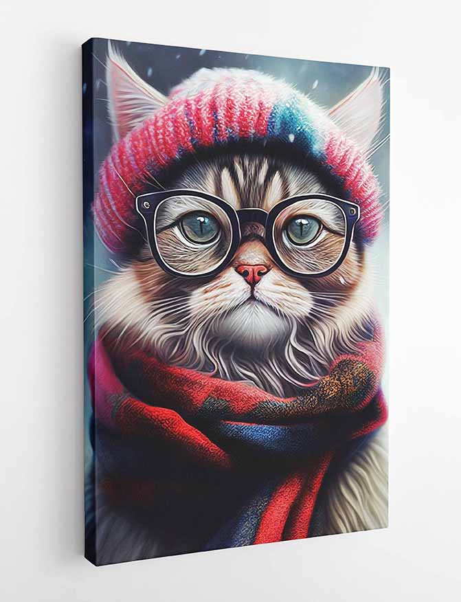 T33 Cat Canvas Art Prints, T-Shirts, Posters, and Mugs, Cushion Cover Expressive Collection