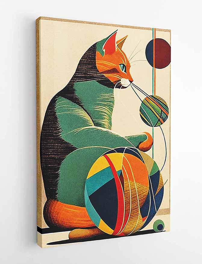 T56 Cat Retro Canvas Art Prints, T-Shirts, Posters, and Mugs, Cushion Cover Expressive Collection