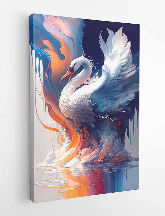 T113  Swan Canvas Art Prints, T-Shirts, Posters, and Mugs, Cushion Cover Expressive Collection