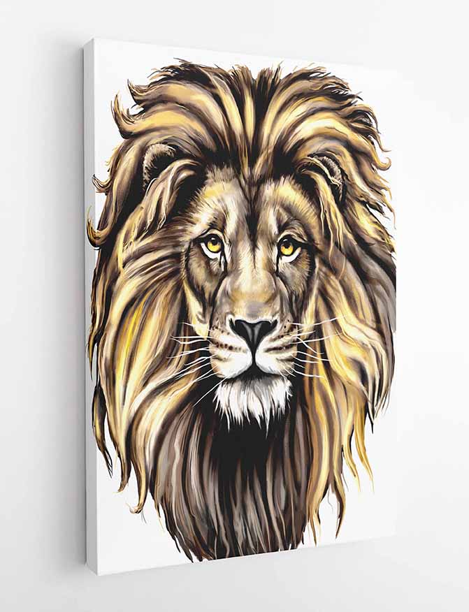 T14 Lion Canvas Art Prints, T-Shirts, Posters, and Mugs, Cushion Cover Expressive Collection