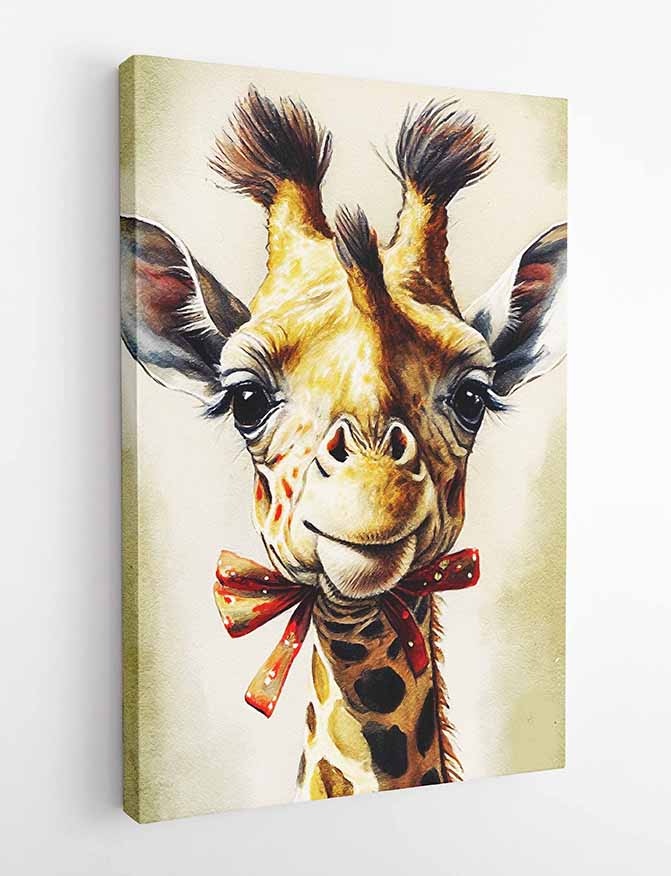 T17 Giraffe Canvas Art Prints, T-Shirts, Posters, and Mugs, Cushion Cover Expressive Collection