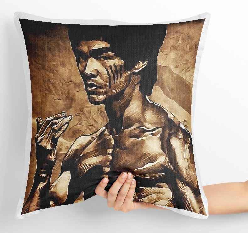 P107 Bruce Lee Canvas Art Prints, T-Shirts, Posters, and Mugs, Cushion Cover Expressive Collection