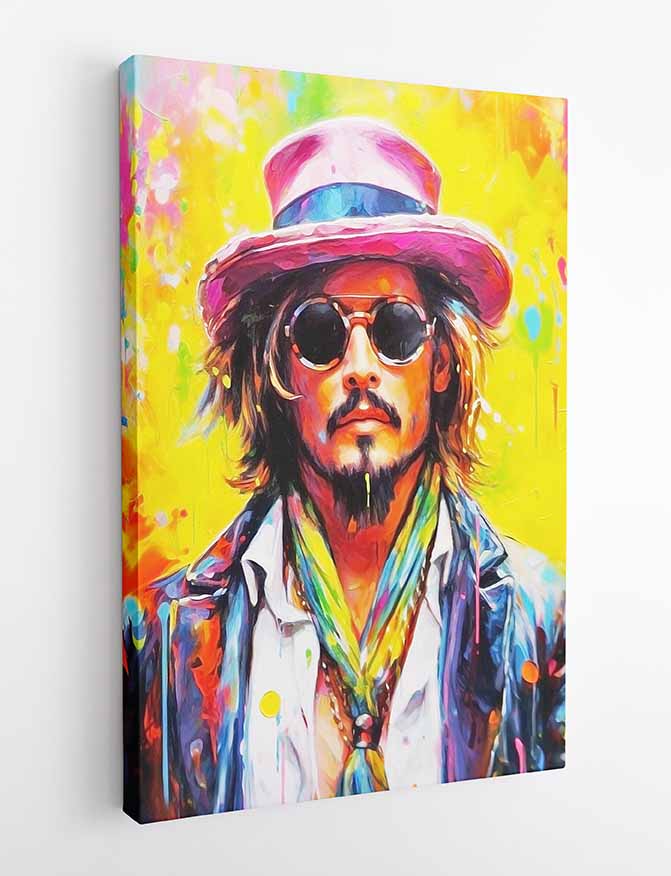 P203 Johnny Depp Canvas Art Prints, T-Shirts, Posters, and Mugs, Cushion Cover Expressive Collection