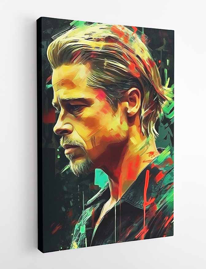 P255 Brad Pitt  Canvas Art Prints, T-Shirts, Posters, and Mugs, Cushion Cover Expressive Collection