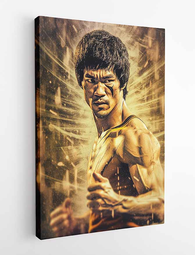 P268 Bruce Lee Canvas Art Prints, T-Shirts, Posters, and Mugs, Cushion Cover Expressive Collection