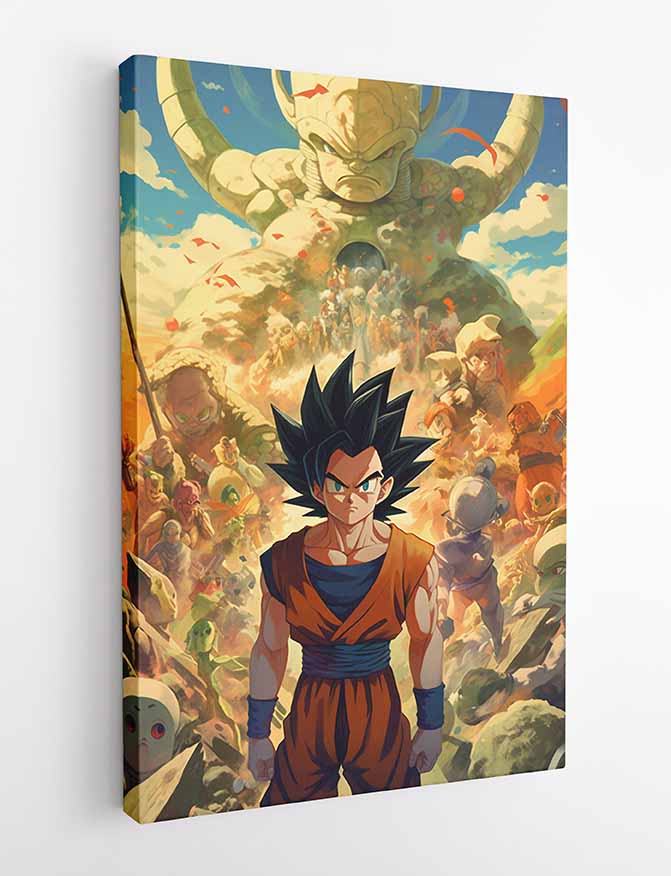 P275 Dragon Ball Goku Canvas Art Prints, T-Shirts, Posters, and Mugs, Cushion Cover Expressive Collection