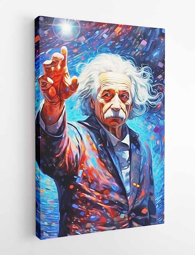 P276 Albert Einstein Canvas Art Prints, T-Shirts, Posters, and Mugs, Cushion Cover Expressive Collection