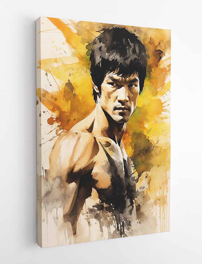 P281 Bruce Lee Canvas Art Prints, T-Shirts, Posters, and Mugs, Cushion Cover Expressive Collection