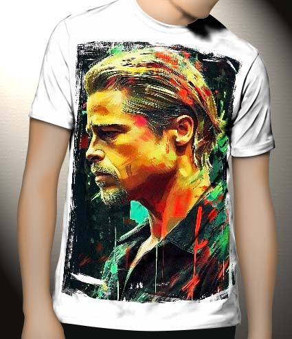 P255 Brad Pitt  Canvas Art Prints, T-Shirts, Posters, and Mugs, Cushion Cover Expressive Collection