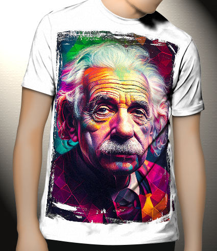 P153 AI Artistry Albert Einstein Printed Designs on Canvas, Poster, Mugs, Cushion Covers, and T-Shirts