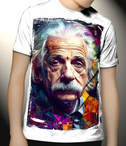 P154 AI Artistry Albert Einstein Printed Designs on Canvas, Poster, Mugs, Cushion Covers, and T-Shirts