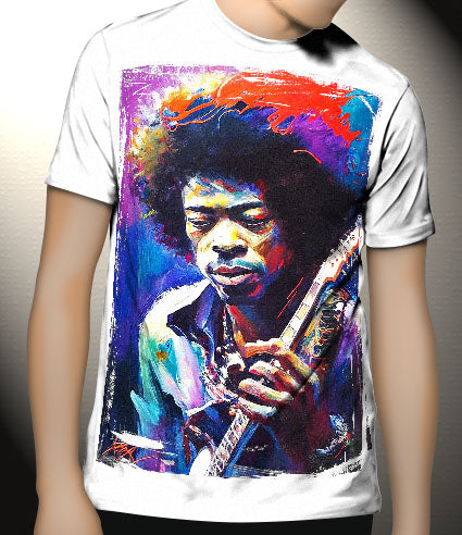 P169 AI Artistry Jimi Hendrix Printed Designs on Canvas, Poster, Mugs, Cushion Covers, and T-Shirts