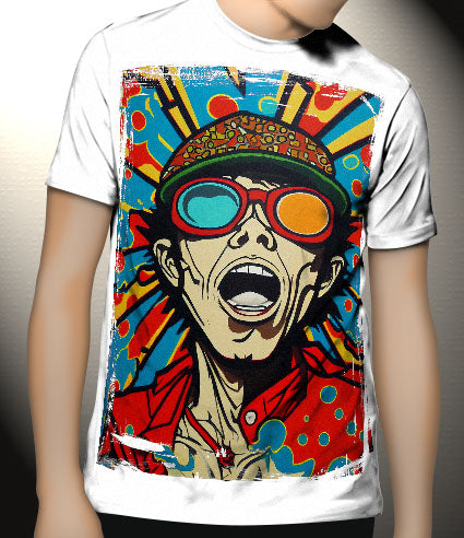 P180 AI Artistry Fear and Loathing in Las Vegas Printed Designs on Canvas, Poster, Mugs, Cushion Covers, and T-Shirts